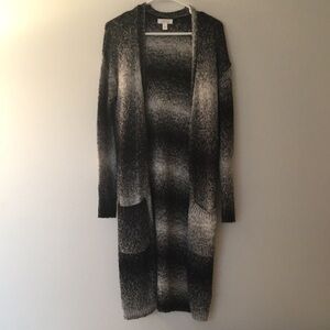 Sun& Shadow women’s black, grey and white long Cardigan​​